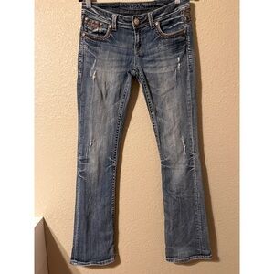 Grace in LA Straight Leg Blue Jeans